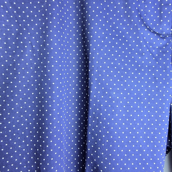 Talbots Women's Petite Navy Polka Dot Straight Leg Cropped Ankle Pant Size 14P - Picture 5 of 10